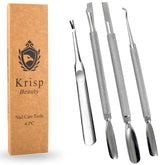 Krisp Beauty empujador de cutículas de doble cara para uñas sin dolor