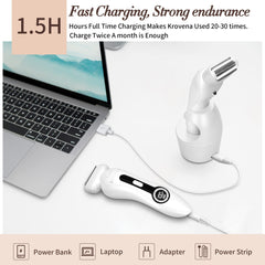 Krovena Carga USB con batería de larga duración para sesiones largas.