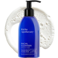 Ktchn Apothecary limpiador facial espumoso natural, envase con bomba para limpieza suave y diaria