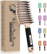 KTKUDY cepillo desenredante con cerdas de jabalí para cabello suave y brillante