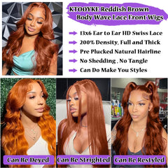 KTOOYKE Lace Front transparente 13x6: encaje suave para aspecto natural