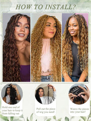 KULYMUWIG cabello bulk sin mecha, para trenzas boho con acabado limpio.