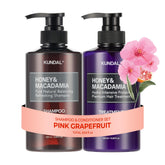 KUNDAL champú y acondicionador pomelo rosado en botella, aroma duradero para cabello suave.