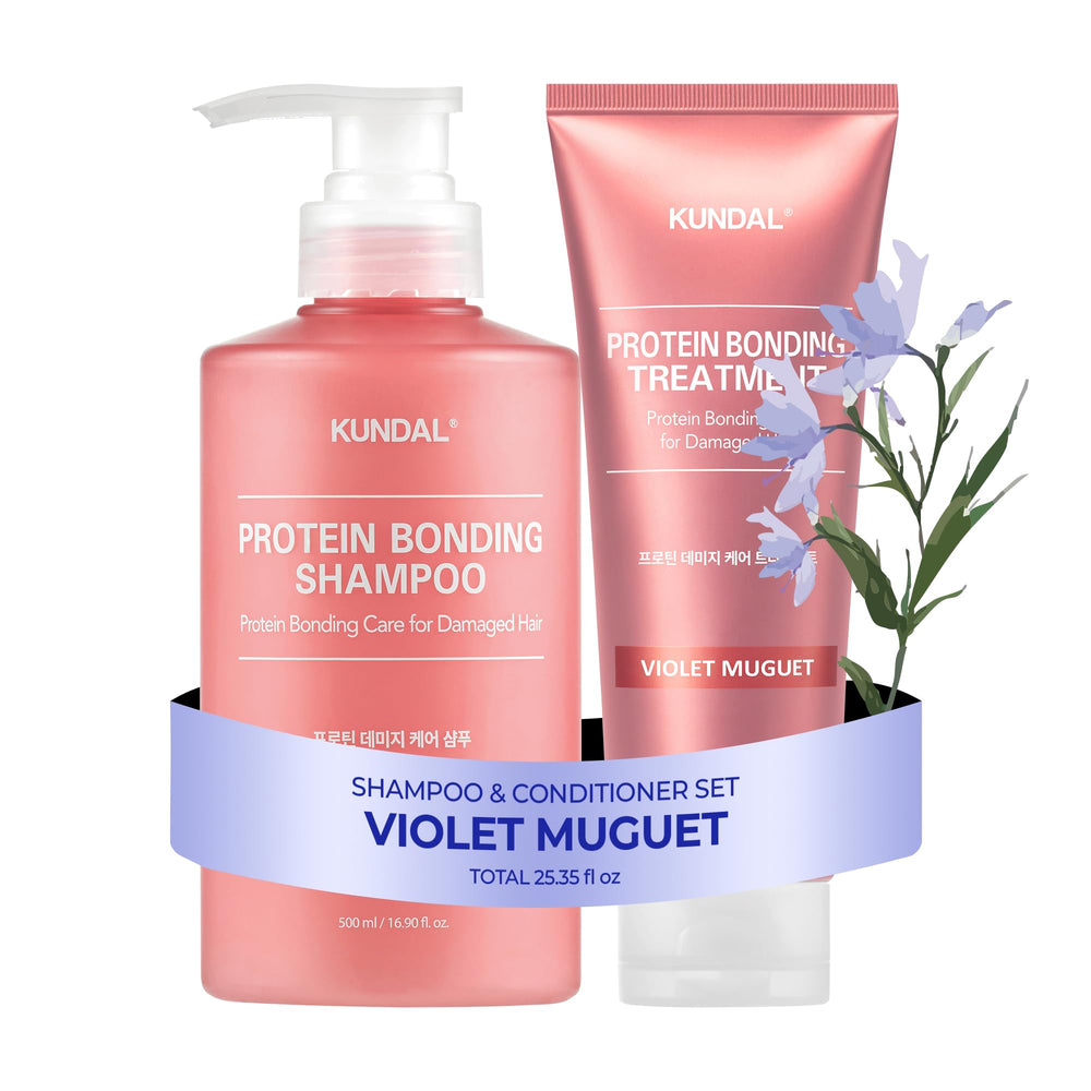 KUNDAL Protein Bonding Champú botella: refuerza el cabello y limpia suavemente