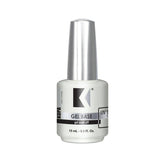 KUPA GelFinity Base Coat, bote claro, ofrece adherencia duradera para gel de uñas, con aplicación limpia.