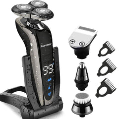 Kurener afeitadora eléctrica para rostro y cuello, afeitado suave sin irritación.