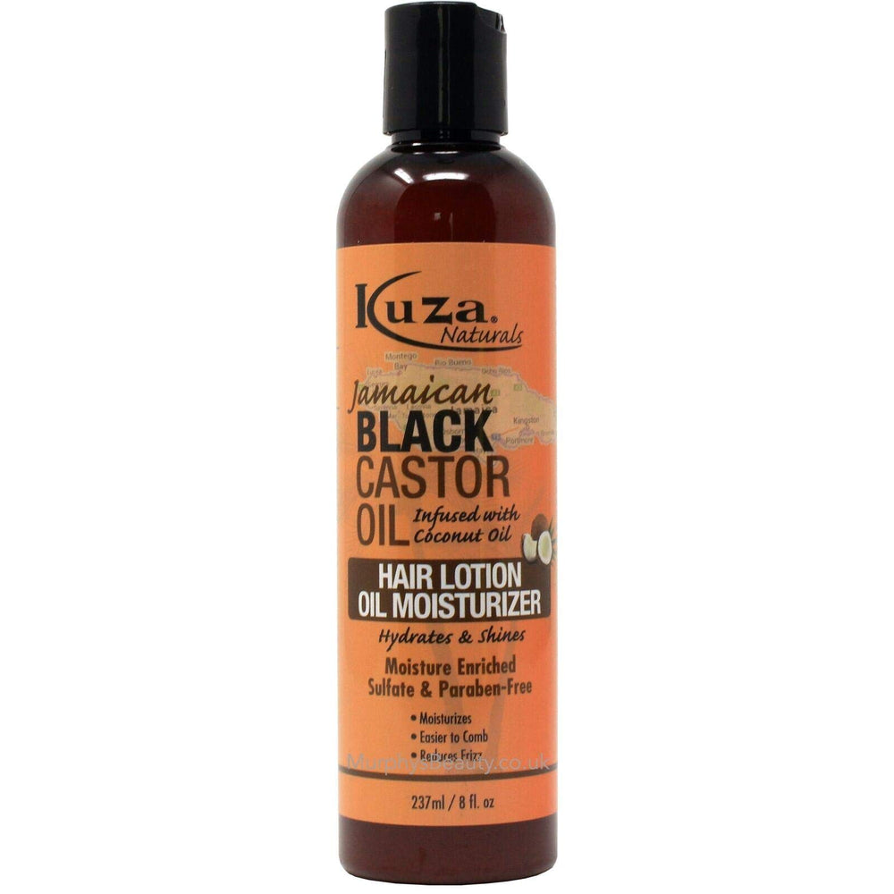 Kuza Naturals Loción de aceite de ricino para cabello negro, controla el encrespamiento y aporta brillo.