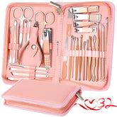 KV-YSHQLNE set manicura-pedicura 32 en 1 con estuche de viaje para uñas impecables