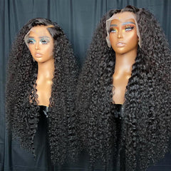 KVFCT cabello brasileño virgen con encaje frontal, suavidad y rizos definidos