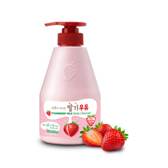 Kwailnara gel de ducha fresa leche, botella, aroma dulce para comenzar el día.