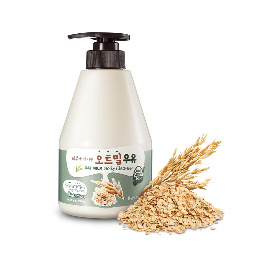 Kwailnara gel de ducha avena, botella visible, aroma suave para piel suave y nutrida