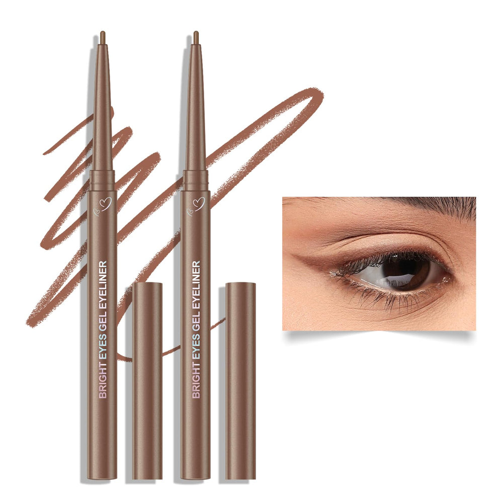 KYDA delineador gel marron claro duo: precision y tono suave para looks diarios