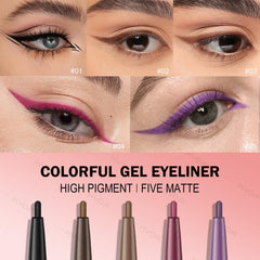 KYDA delineador gel marron claro punta 1.5mm para trazos finos y control