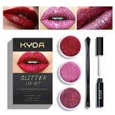 KYDA kit brillo labios 3 colores muestra brillo intenso para estilos nocturnos