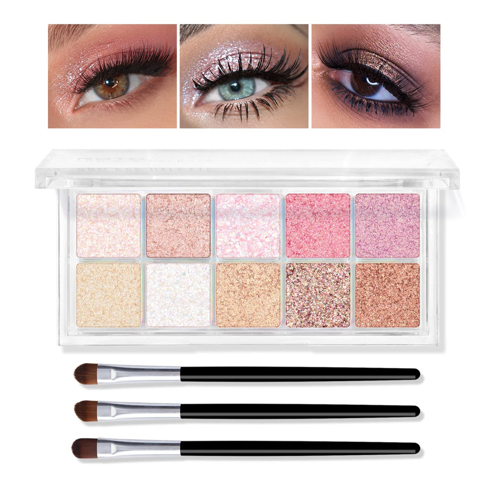 KYDA paleta sombras brillantes en 10 colores para un look deslumbrante
