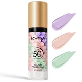 KYDA primer corrector de color 3 en 1, morado para balancear tono amarillento, uso diario.