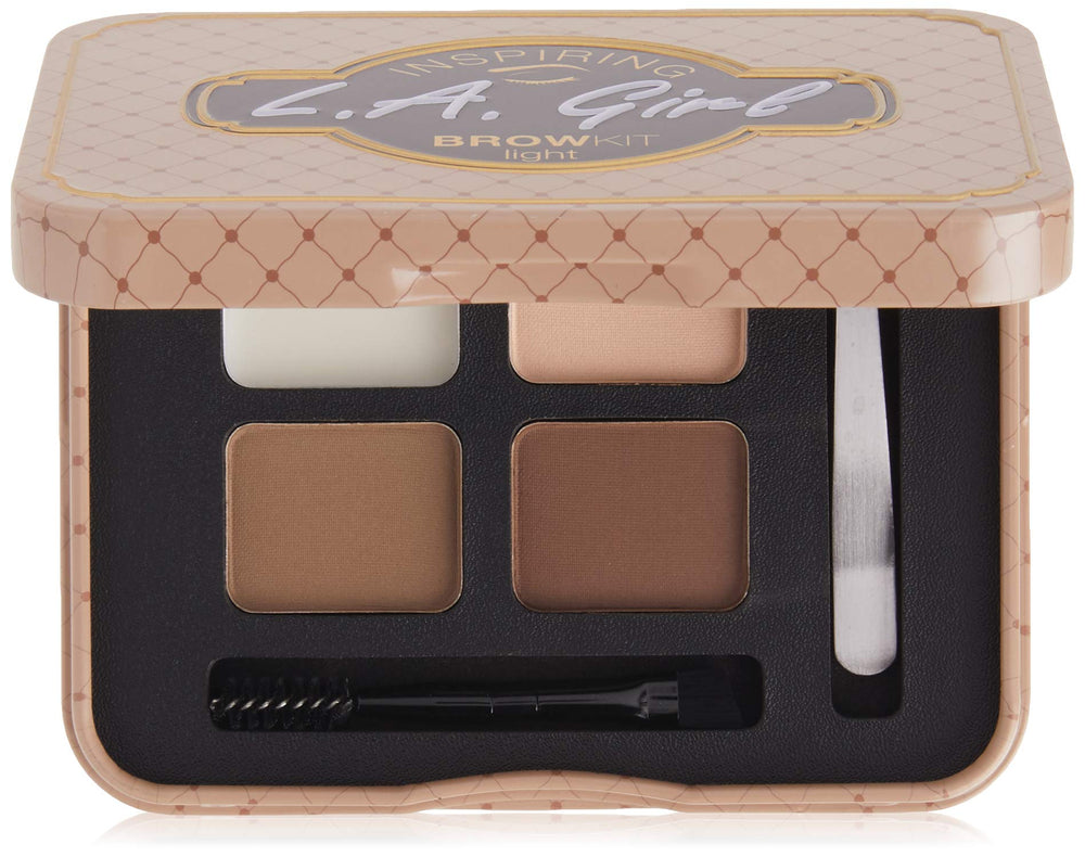 L.A. Girl: caja metálica con espejo para retoques de cejas.