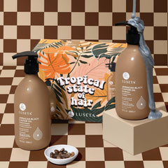 L LUSETA Après-shampoing huile ricin en bouteille, démêlage facilité et hydratation.