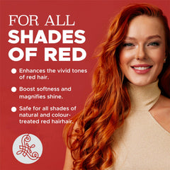 L LUSETA shampoing rouge, mousse onctueuse, couleur intensifiée.