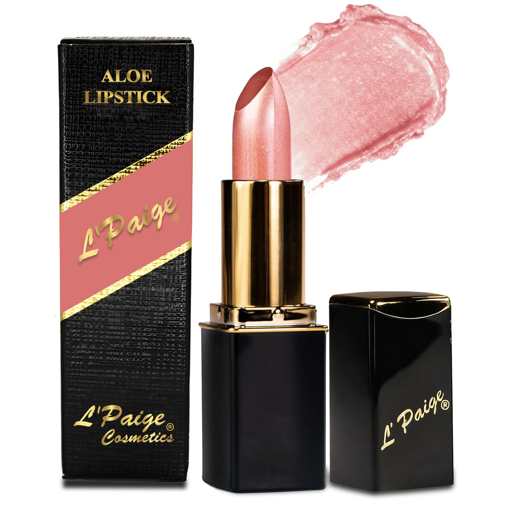 L'Paige Rosy Pearl L56 barra de labios, acabado rosado plateado para uso diario.