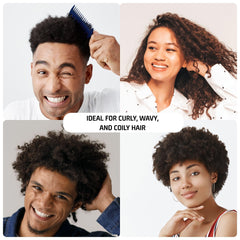 L3 Crema Hidratante Nivel 3, manos aplicando, rizos con brillo natural.