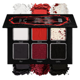La Catrina Paleta Sombras Negro Rojo: aspecto dramático para fiestas de disfraz