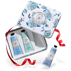 La Chatelaine trio de cremas de manos en lata regalo, hidratación suave para uso diario