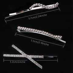 La Jolie Jasmin horquillas cristal forma S para detalle