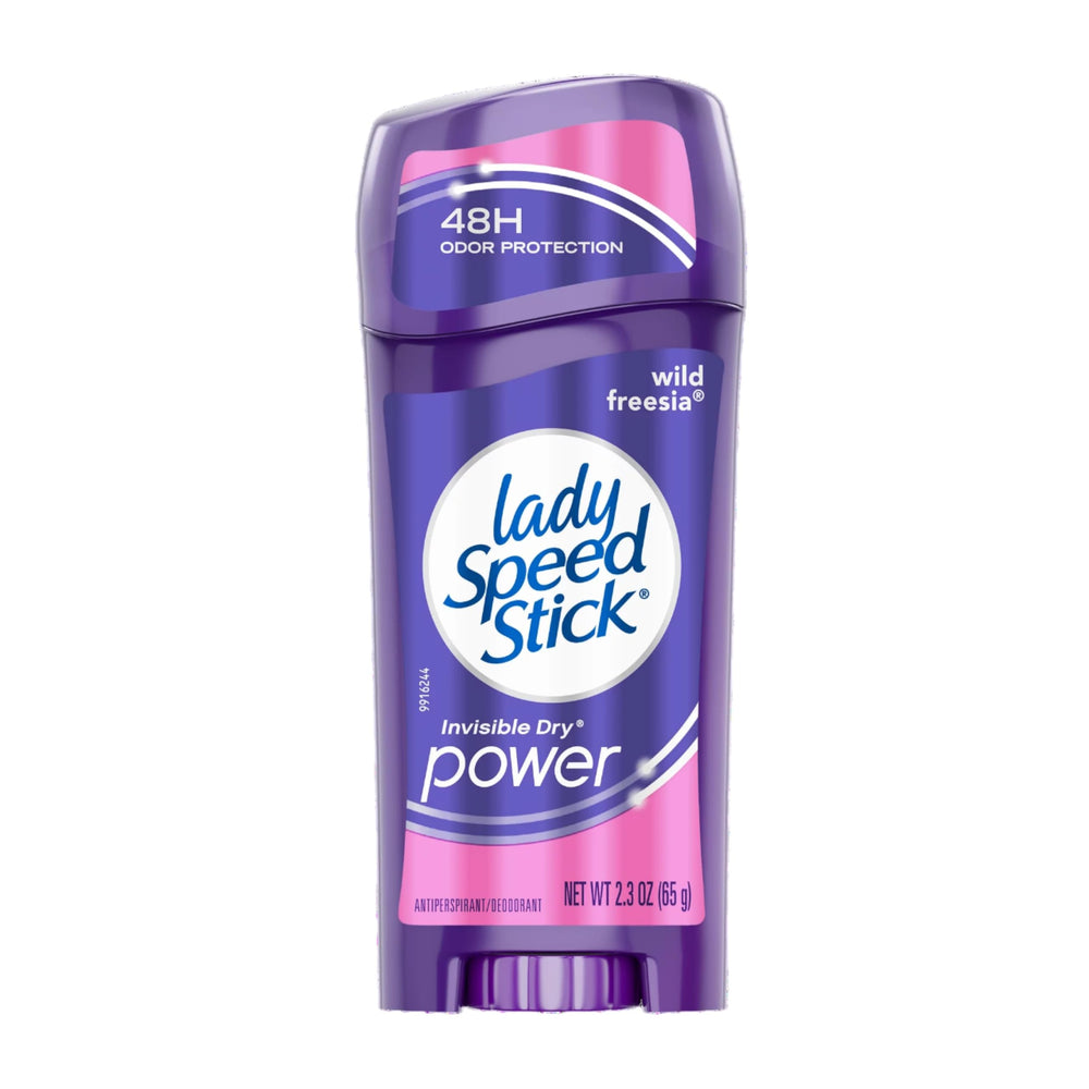 Lady Speed Stick Fresia Salvaje, botella de desodorante con fragancia fresca de todo el día.