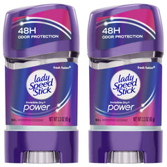 Lady Speed Stick gel desodorante Fusión Fresca, vista frontal del envase, protección de 48 horas y frescura.