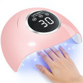 LadyMisty lampara UV 72W, vista frontal, secado rápido de gel en casa.
