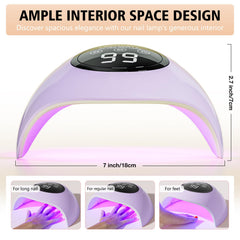 LadyMisty lámpara UV-LED 72W con sensor automático detecta las manos.