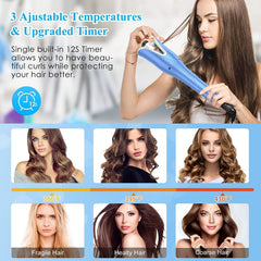 Rizador Laluztop cerámica tourmalina con iones negativos para cabello suave.