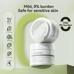 LANBENA charcoal mask application on the nose area for purification