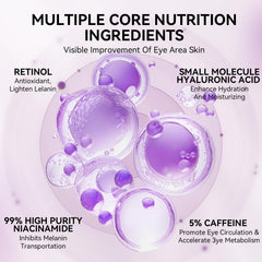 LANBENA Parches ojos retinol, hidratación con ácido hialurónico para la piel alrededor.