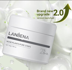 LANBENA peel-off mask on the face removes impurities.