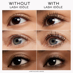 Lancôme Lash Idôle Mascara con brocha 360 microcerdas separa y alarga pestañas.