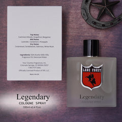 Lane Frost Legendary Cologne notas de fondo amaderadas para una estela sutil