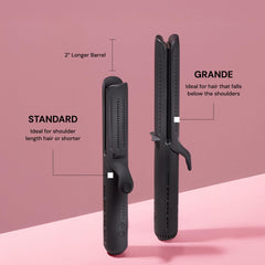 L'ANGE HAIR Le Duo con clip integrado facilita peinado rápido y seguro.