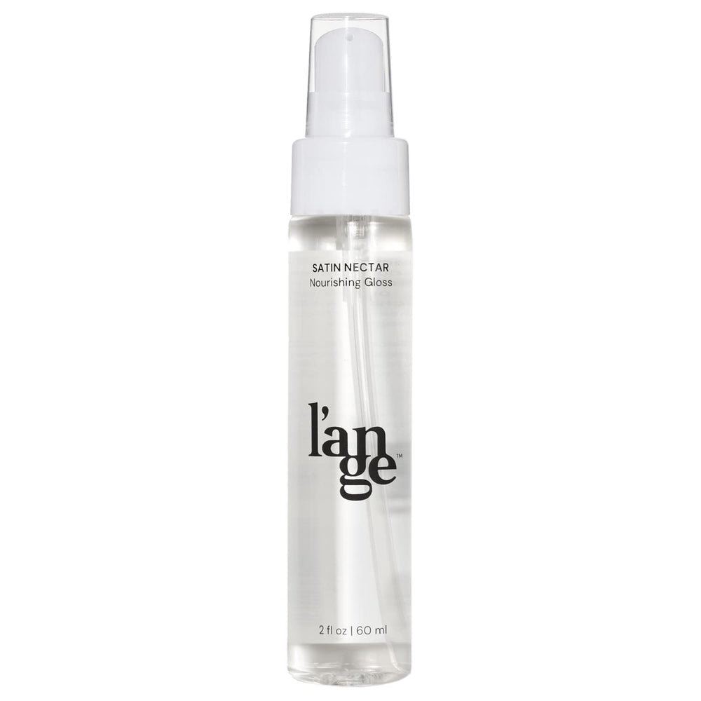 L'ANGE HAIR Satin Néctar Nourishing Gloss bottle shows a versatile, nourishing formula for all hair types.