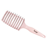 L'ANGE HAIR Siena, cepillo ventilado curvo para desenredar sin tirar.