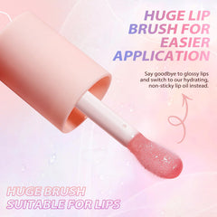 LANGMANNI Aceite labial chocolate coco, aplicación suave para labios resecos.