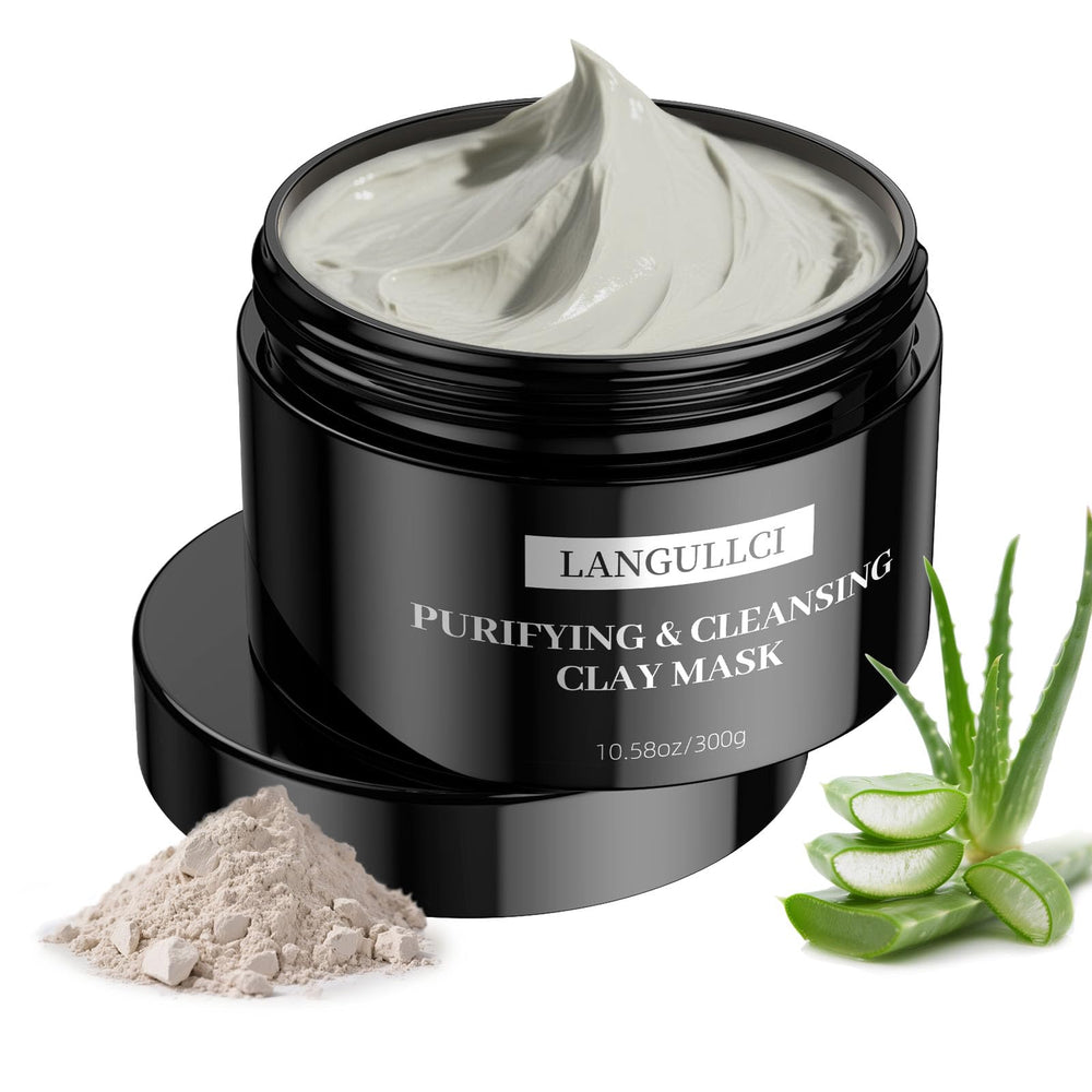 LANGULLCI Masque argile-kaolin purifiant – peau nette et sans impuretés