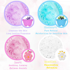 Lanwexy bombas para pies con burbujas y colores vivos para relajación.