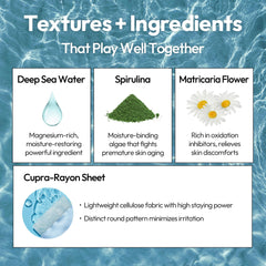 LAPCOS Aqua Sheet Mask, ingredientes agua de mar para hidratación profunda y nutrición suave.