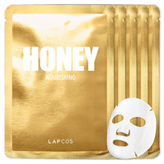 LAPCOS Honey Sheet Mask front view ready for hydration