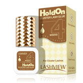 LASHVIEW botella-pegamento-cluster-sensibilidad: adhesión suave para ojos sensibles.