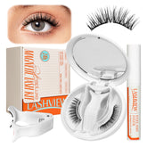 Pestañas magnéticas LASHVIEW con aplicador para un look rápido y natural.