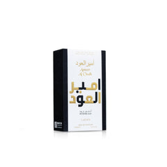 Lattafa Ameer Al Oud Intense, tapa dorada que transmite lujo.