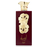 Lattafa Ansaam Gold, botella dorada, perfecta para eventos nocturnos y presentaciones elegantes.